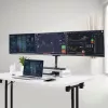 StarTech.com Dreifach-Monitor-Tischhalterung für bis zu drei 27-Zoll-Bildschirme, VESA 75x75/100x100, werkzeuglose Armeinstellung, C-Klemmen-/Tülsenmontage, federunterstützte Arme