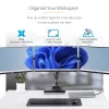 StarTech.com Dreifach-Monitor-Tischhalterung für bis zu drei 27-Zoll-Bildschirme, VESA 75x75/100x100, werkzeuglose Armeinstellung, C-Klemmen-/Tülsenmontage, federunterstützte Arme