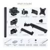 StarTech.com Dreifach-Monitor-Tischhalterung für bis zu drei 27-Zoll-Bildschirme, VESA 75x75/100x100, werkzeuglose Armeinstellung, C-Klemmen-/Tülsenmontage, federunterstützte Arme
