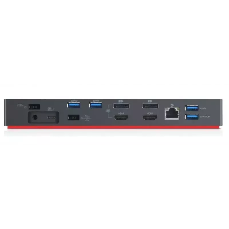 Lenovo 40AN0135EU Laptop-Dockingstation/Port-Replikator Kabelgebunden Thunderbolt 3 Schwarz, Rot