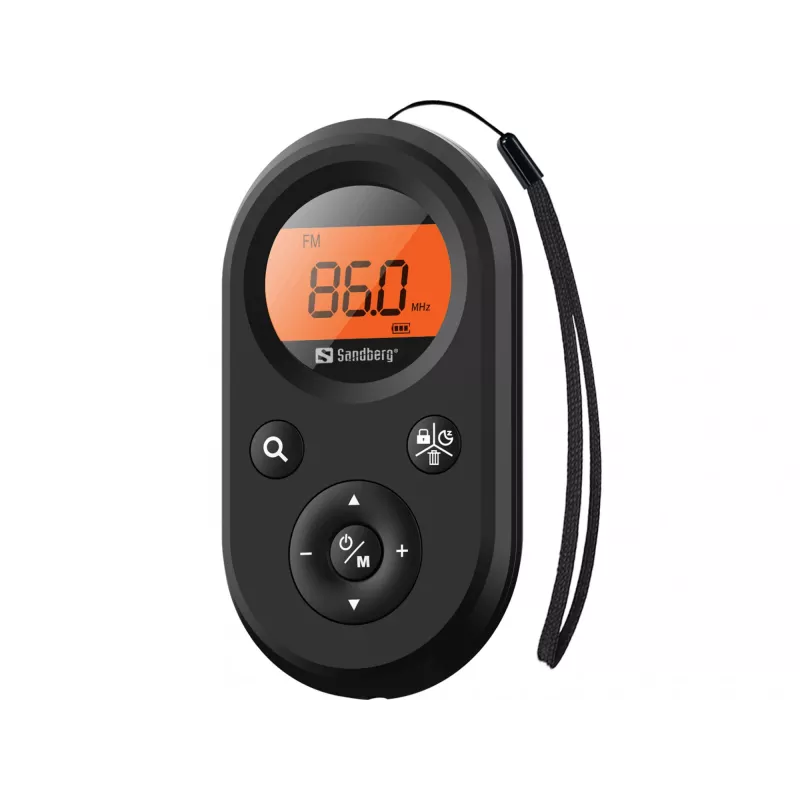 Sandberg Pocket Radio FM+AM aufladbar, Tragbar, AM, FM, 76 - 108 MHz, 522-1710KHz (9KHz) / 520-170KHz (10KHz), Amber, 3.5 mm