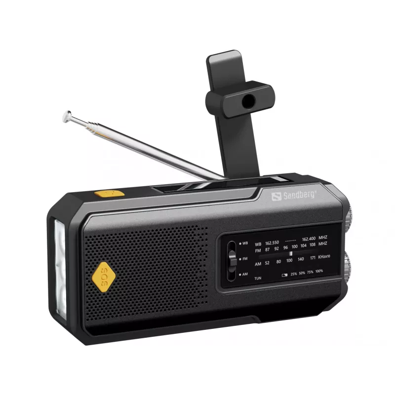Sandberg Survivor Radio All-in-1 2000, tragbar, AM, FM, 87–180 MHz, 520–1710 kHz, 3 W, Analog