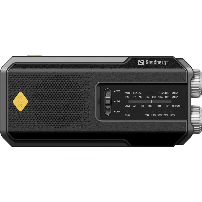 Sandberg Survivor Radio All-in-1 2000, tragbar, AM, FM, 87–180 MHz, 520–1710 kHz, 3 W, Analog