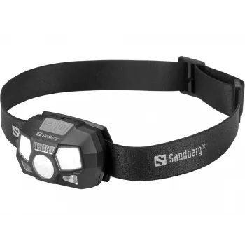 Stirnlampe Sandberg 5in1 Recharge Sensor LED 200 lm Schwarz