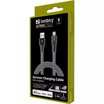 Sandberg Survivor Lightning Kabel 1M