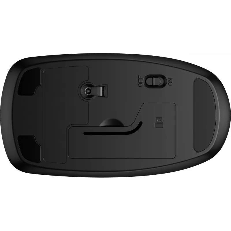 HP 235 schlank Wireless Maus, beidhändig, optisch, RF Wireless, 1600 DPI, Schwarz
