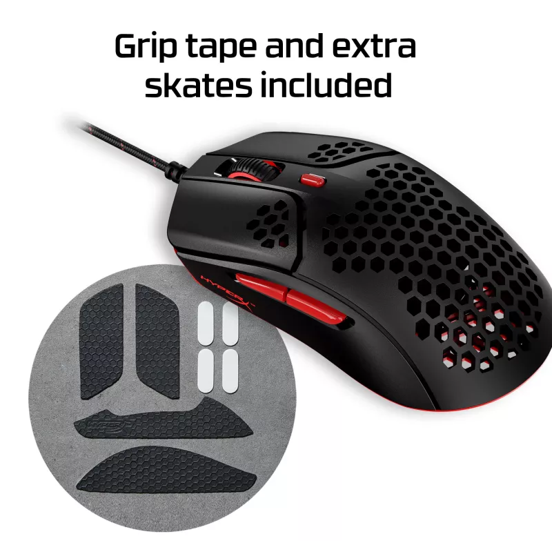 HyperX Pulsefire Haste - Gaming-Maus (Schwarz-Rot)