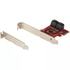 StarTech.com SATA PCIe Karte - 4 Port PCIe SATA Erweiterungskarte - 6 Gbit/s - Low-Profile-Blende - Gestapelte SATA-Anschlüsse - ASM1164 Non-RAID - PCI Express zu SATA Konverter