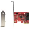 StarTech.com SATA PCIe Karte - 4 Port PCIe SATA Erweiterungskarte - 6 Gbit/s - Low-Profile-Blende - Gestapelte SATA-Anschlüsse - ASM1164 Non-RAID - PCI Express zu SATA Konverter
