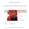 StarTech.com SATA PCIe Karte - 4 Port PCIe SATA Erweiterungskarte - 6 Gbit/s - Low-Profile-Blende - Gestapelte SATA-Anschlüsse - ASM1164 Non-RAID - PCI Express zu SATA Konverter