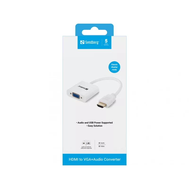 HDMI-zu-VGA+Audio-Konverter Sandberg 508-77