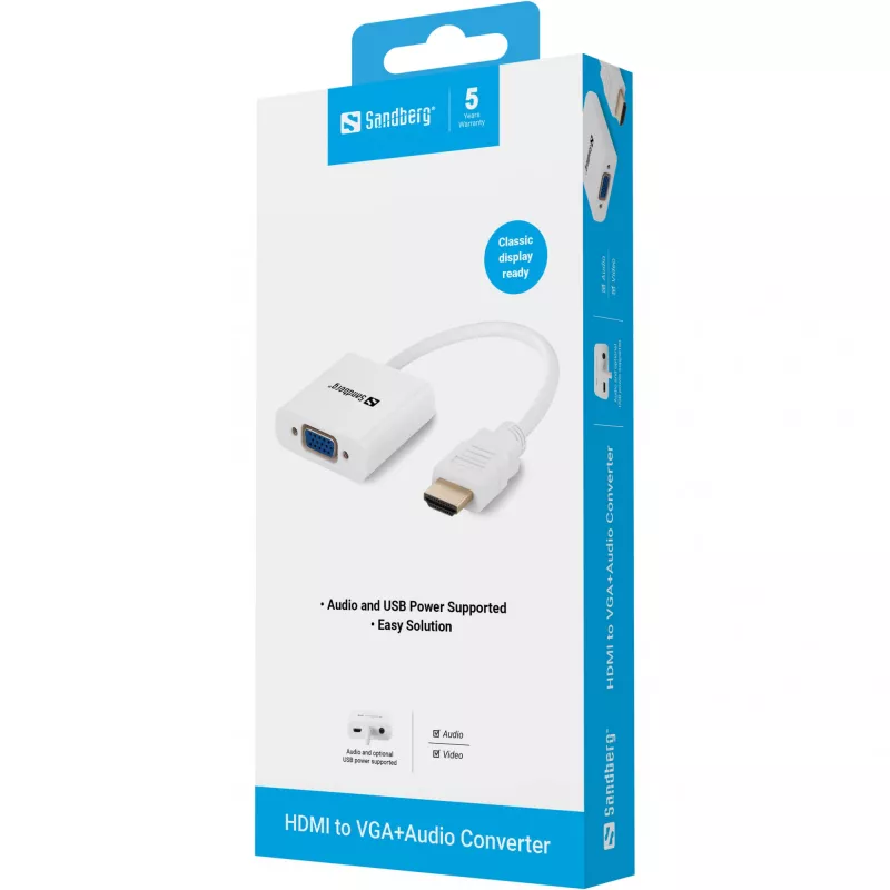 HDMI-zu-VGA+Audio-Konverter Sandberg 508-77