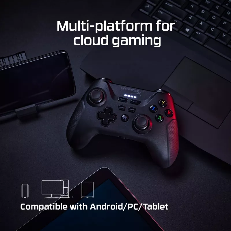 HyperX Clutch – kabelloser Gaming-Controller (Schwarz) – Mobilgeräte/PC