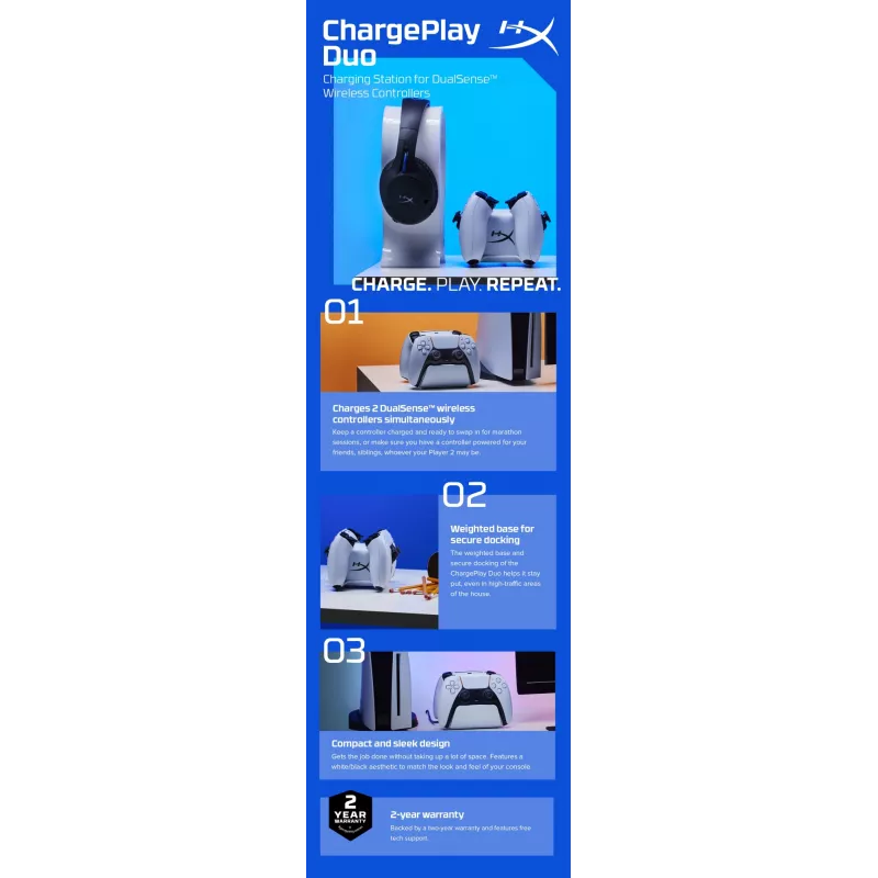 HyperX ChargePlay Duo - Controller-Ladestation für PS5