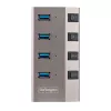 StarTech.com 4-Port-Self-Powered-USB-C-Hub mit einzelnen Ein/Aus-Schaltern, USB 3.0 5Gbps-Erweiterungshub mit Netzteil, Desktop/Laptop-USB-C-zu-USB-A-Hub, USB-Typ-C-Hub mit BC 1.2