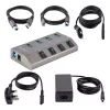 StarTech.com 4-Port-Self-Powered-USB-C-Hub mit einzelnen Ein/Aus-Schaltern, USB 3.0 5Gbps-Erweiterungshub mit Netzteil, Desktop/Laptop-USB-C-zu-USB-A-Hub, USB-Typ-C-Hub mit BC 1.2