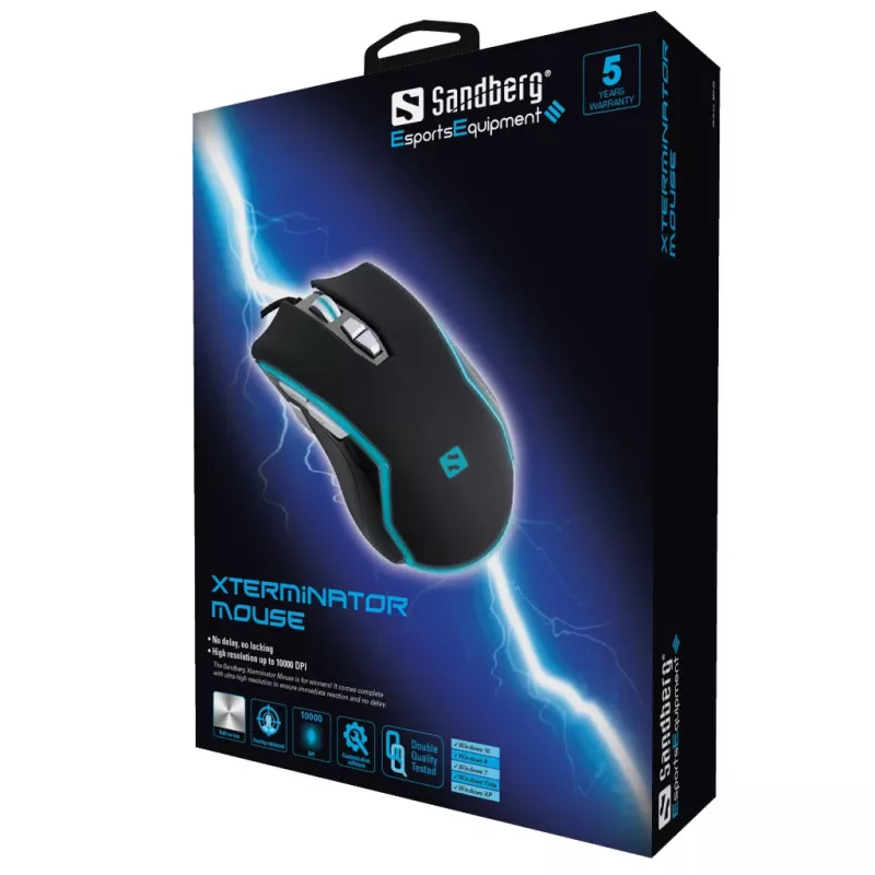 Maus Sandberg Xterminator 10000 DPI USB Typ-A