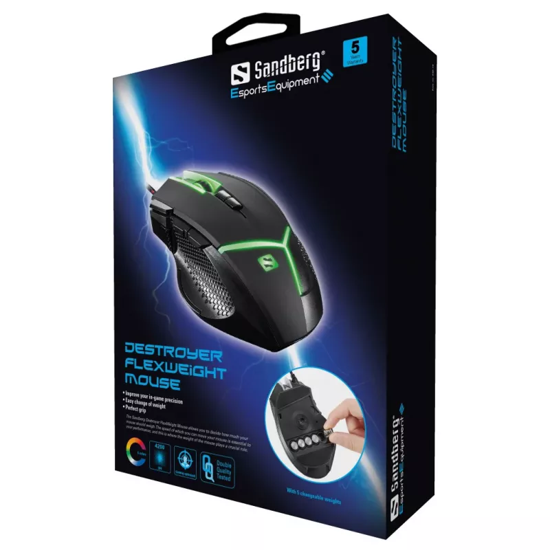 Maus Sandberg Destroyer FlexWeight USB Typ-A