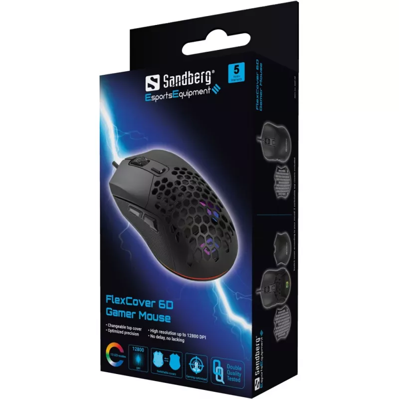 Sandberg FlexCover 6D Maus USB Type-A