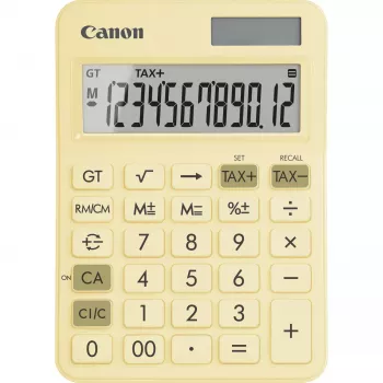 Basic-Rechner Canon LS-125KB 12 Stellen Gelb Steuerberechnung Dual-Power