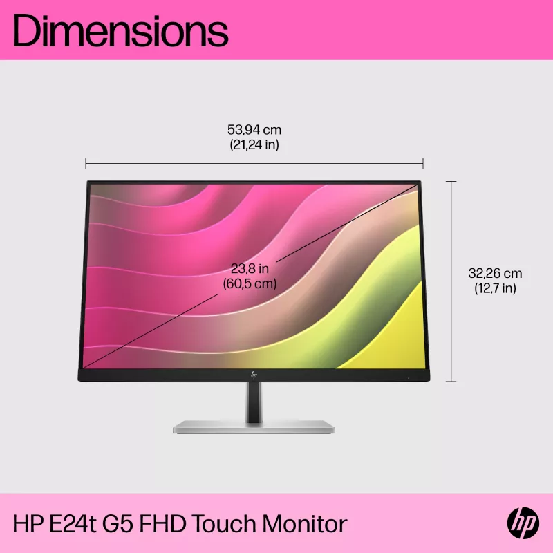 Monitor HP E24t G5 23,8 Zoll Touch Full HD LCD 1920x1080