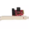 StarTech.com SATA PCIe-Karte – 6-Port PCIe SATA-Erweiterungskarte – 6 Gbit/s – Low/Full Profile – Gestapelte SATA-Anschlüsse – ASM1166 Non-RAID – PCI Express zu SATA-Konverter
