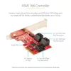 StarTech.com SATA PCIe-Karte – 6-Port PCIe SATA-Erweiterungskarte – 6 Gbit/s – Low/Full Profile – Gestapelte SATA-Anschlüsse – ASM1166 Non-RAID – PCI Express zu SATA-Konverter