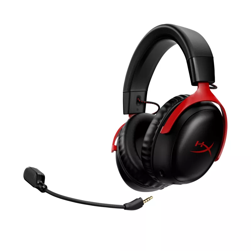 HyperX Cloud III Wireless - Gaming-Headset, Schwarz; Rot, China, ohrumschließend, geschlossen, aktiv, 155 mm