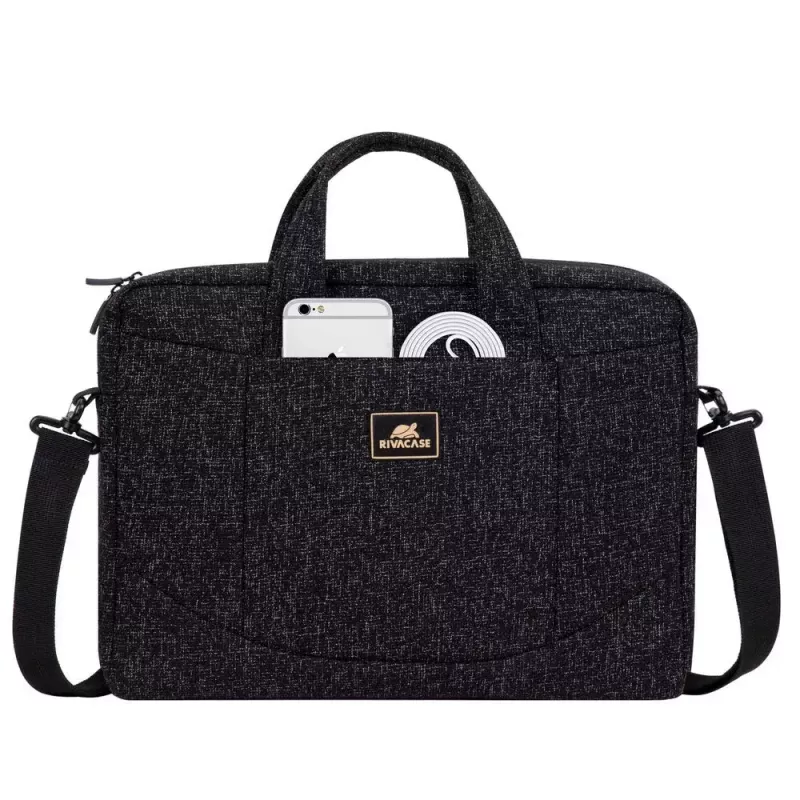 Umhängetasche Rivacase 7931 39,6 cm 15,6 Zoll Schwarz Weiß
