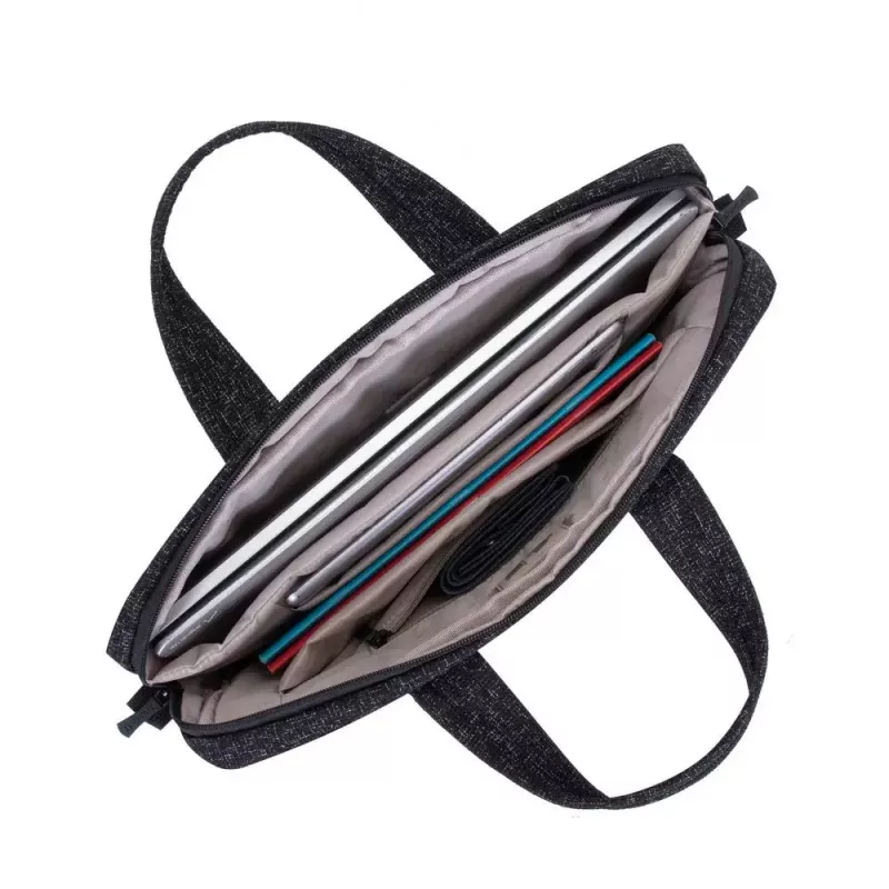Umhängetasche Rivacase 7931 39,6 cm 15,6 Zoll Schwarz Weiß