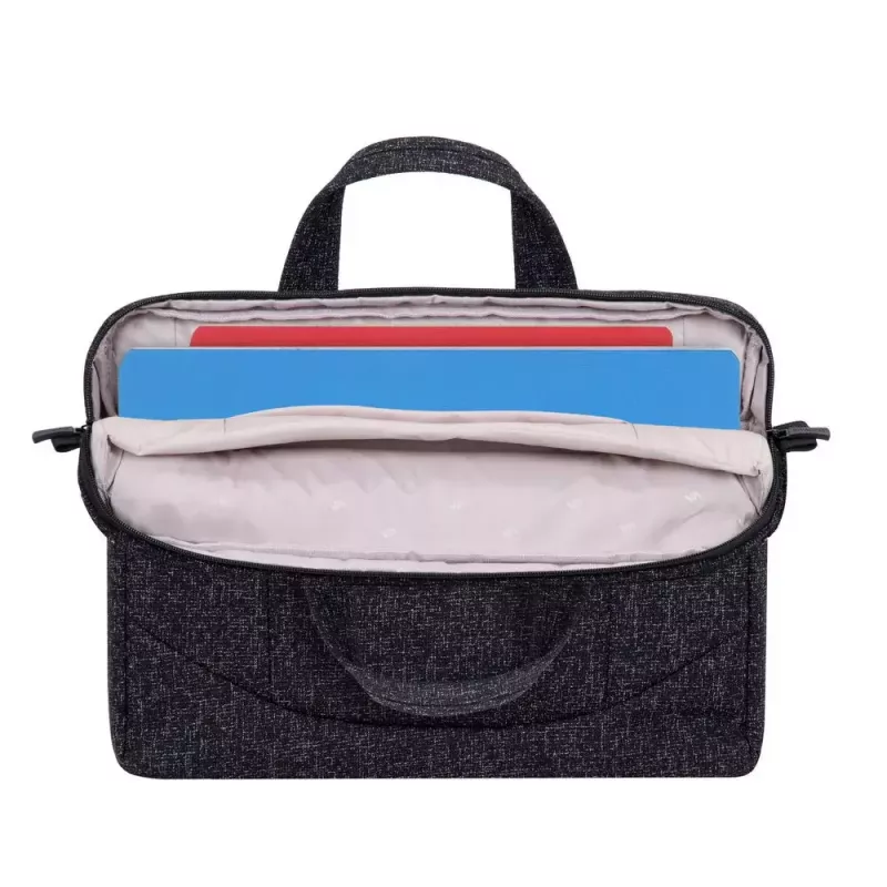 Umhängetasche Rivacase 7931 39,6 cm 15,6 Zoll Schwarz Weiß