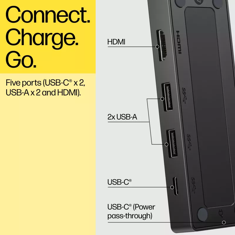 HP USB-C Travel Hub G3 USB-C Hub 116 mm Breite 41,9 mm Tiefe 14,5 mm Höhe