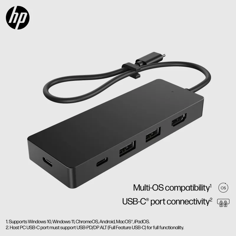 HP USB-C Travel Hub G3 USB-C Hub 116 mm Breite 41,9 mm Tiefe 14,5 mm Höhe