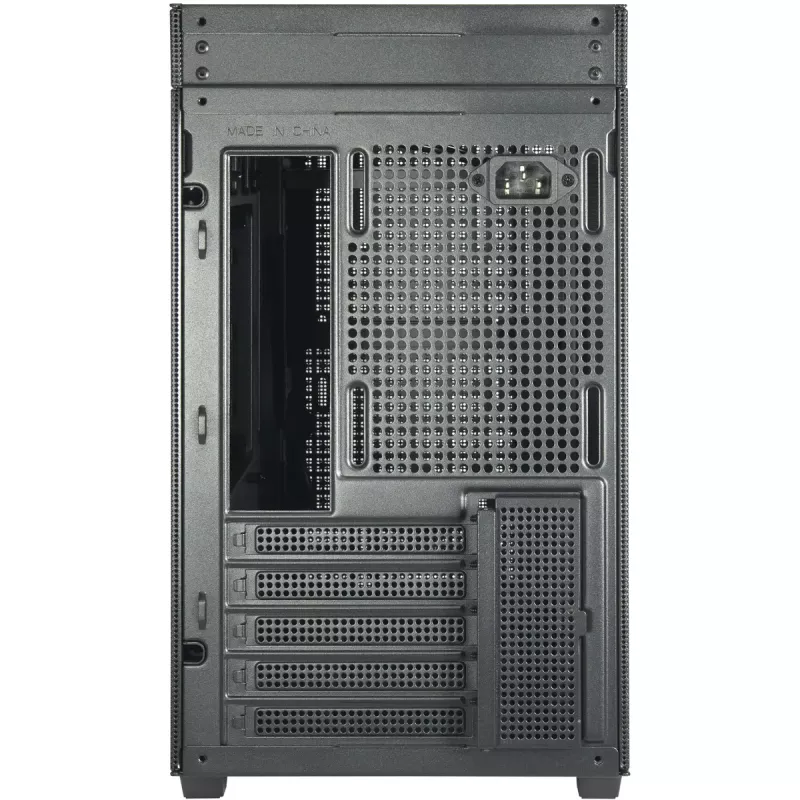 PC Mini-Tower-Gehäuse INTER-TECH IM-2 Expander, Mini-ITX/Micro ATX, unterstützt ATX/SFX-Netzteile, 2,5-Zoll- und 3,5-Zoll-Laufwerke, Front-/Top-Lüfter 120/140 mm, schwarz