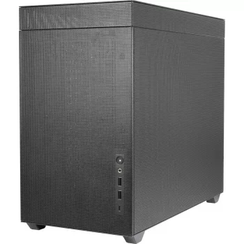 PC Mini-Tower-Gehäuse INTER-TECH IM-2 Expander, Mini-ITX/Micro ATX, unterstützt ATX/SFX-Netzteile, 2,5-Zoll- und 3,5-Zoll-Laufwerke, Front-/Top-Lüfter 120/140 mm, schwarz