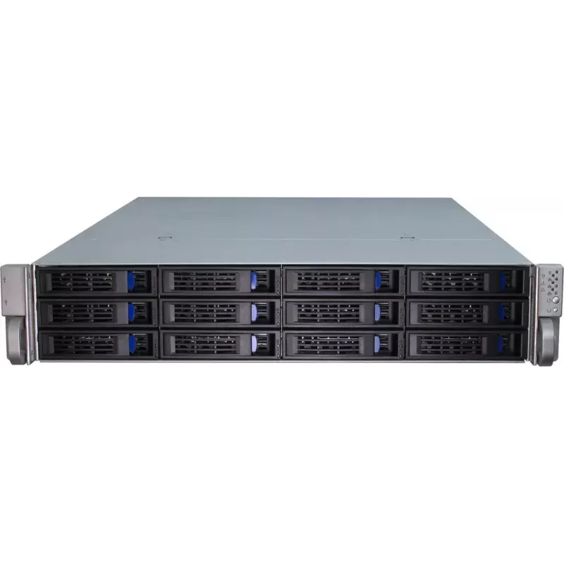 Server-Gehäuse Inter-Tech IPC 2U-2412 Rack Schwarz, Silber
