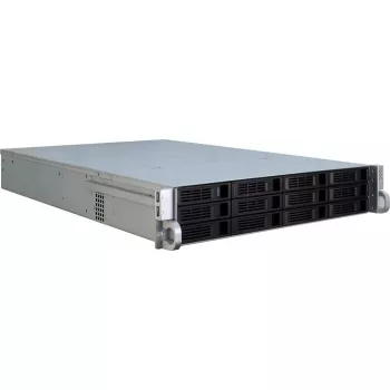 Server-Gehäuse Inter-Tech IPC 2U-2412 Rack Schwarz, Silber