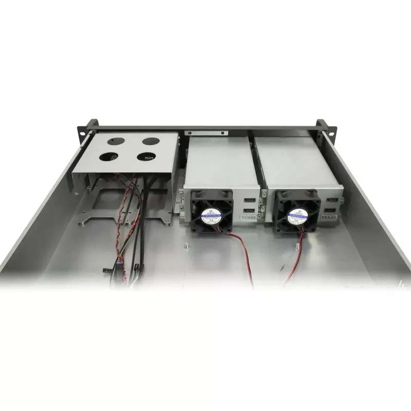Server-Rack Inter-Tech 2U-2504 Schwarz 480x527x89mm 60mm Lüfter