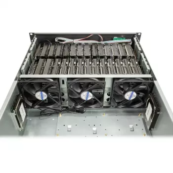 Computergehäuse Inter-Tech 4F28 Rack Schwarz, Silber