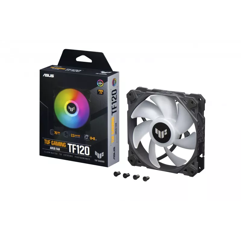 ASUS TUF Gaming TF120 ARGB Lüfter Computergehäuse Luftkühler 12 cm Schwarz