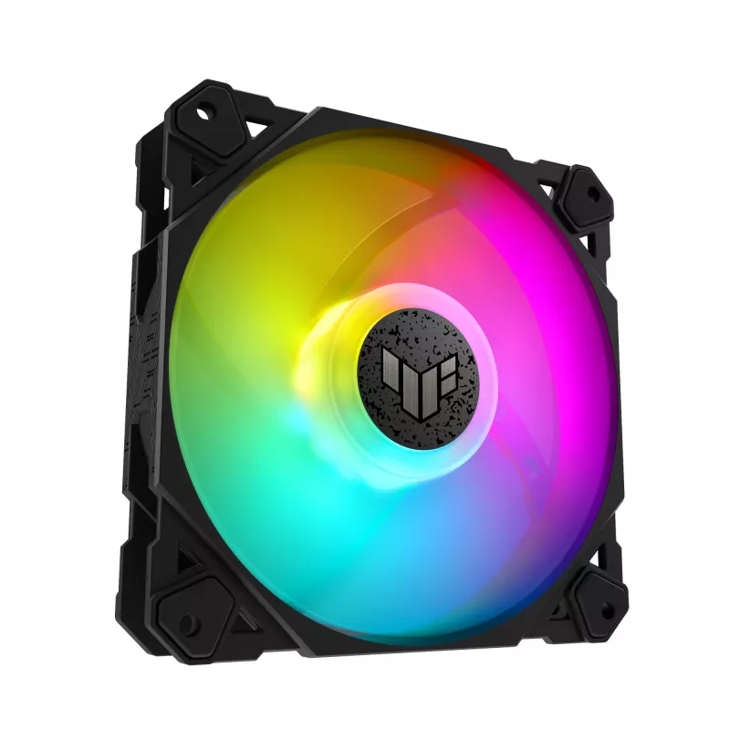 ASUS TUF Gaming TF120 ARGB Lüfter - Dreier-Kit mit ARGB Controller Computergehäuse Luftkühler 12 cm Schwarz
