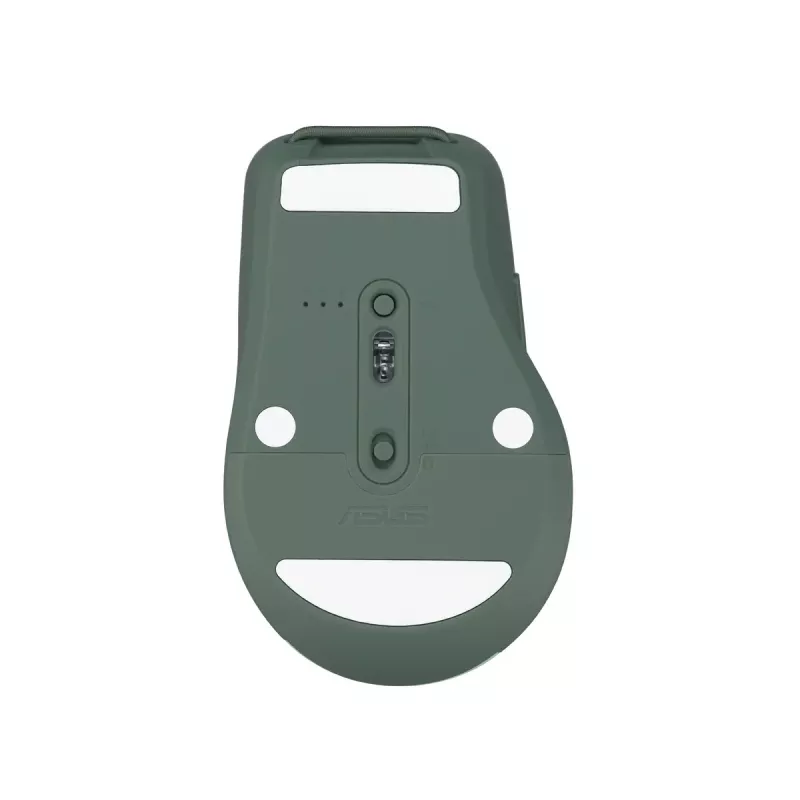 Maus ASUS SmartO MD200 Silent Plus – beidhändig RF Wireless + Bluetooth, optisch 4200 DPI, 6 Tasten, grün