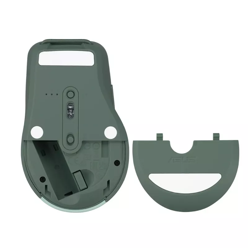 Maus ASUS SmartO MD200 Silent Plus – beidhändig RF Wireless + Bluetooth, optisch 4200 DPI, 6 Tasten, grün