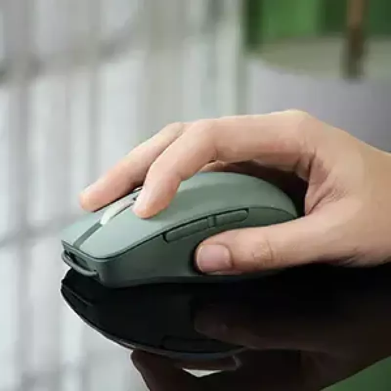 Maus ASUS SmartO MD200 Silent Plus – beidhändig RF Wireless + Bluetooth, optisch 4200 DPI, 6 Tasten, grün