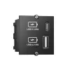 Steckdosenmodul USB-A + USB-C Bachmann 917.227 Schwarz IP20 250V