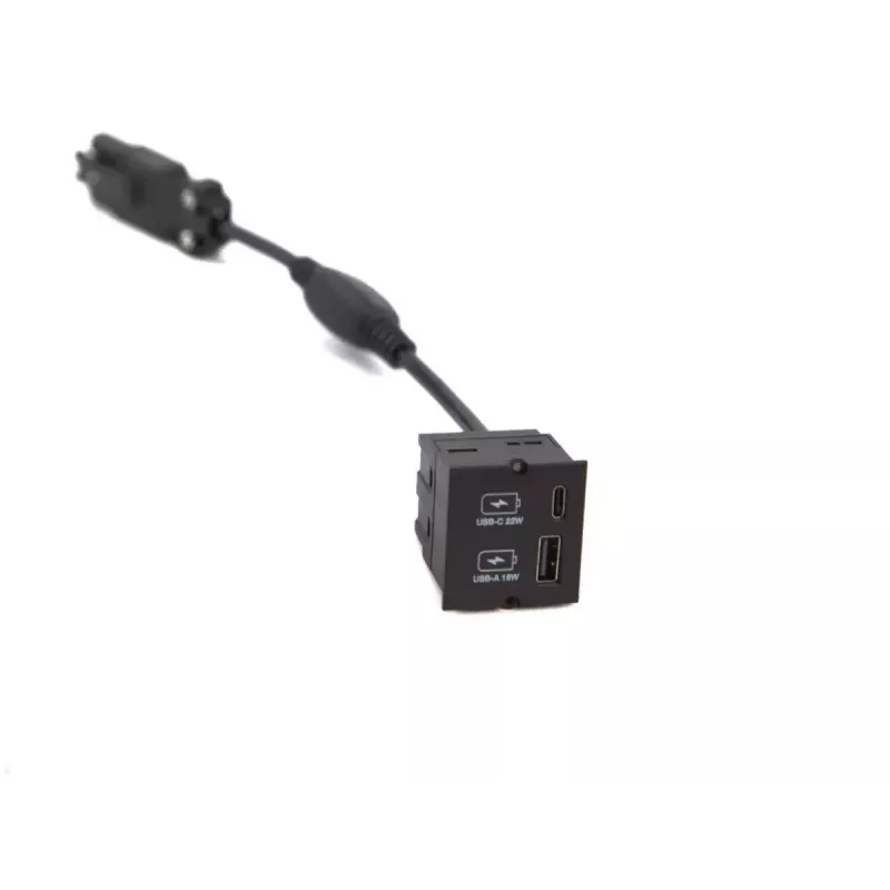 Steckdosenmodul USB-A + USB-C Bachmann 917.227 Schwarz IP20 250V