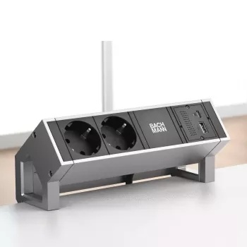 Steckdose USB A + USB C Bachmann 917.229 Schwarz 3A