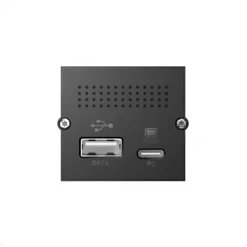 Steckdose USB A + USB C Bachmann 917.229 Schwarz 3A