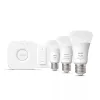 Smart-Lighting-Kit Philips Hue White and Colour Ambience Starterkit – 3× E27 11W-Lampen, Bluetooth/Zigbee, Dimmer