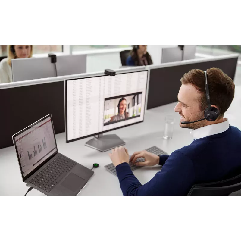 Jabra Engage 55 MS Stereo Headset Kabellos Kopfband Büro/Callcenter USB Typ-A Schwarz